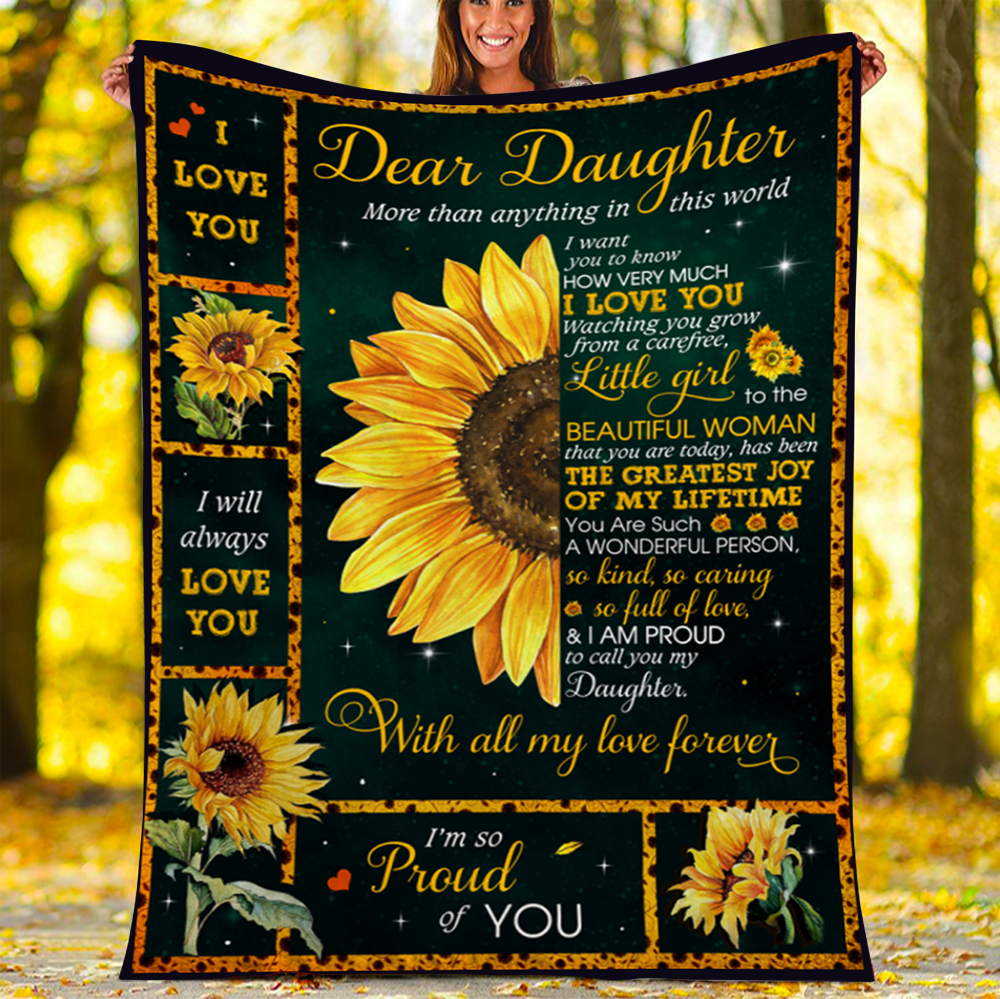 Custom Blanket Dear Daughter Blanket - Perfect Gift For ...