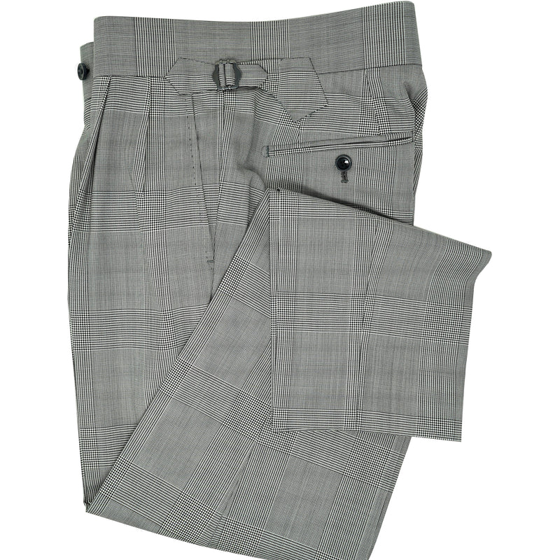 Medium grey glen plaid trouser – Christopher Korey Collective