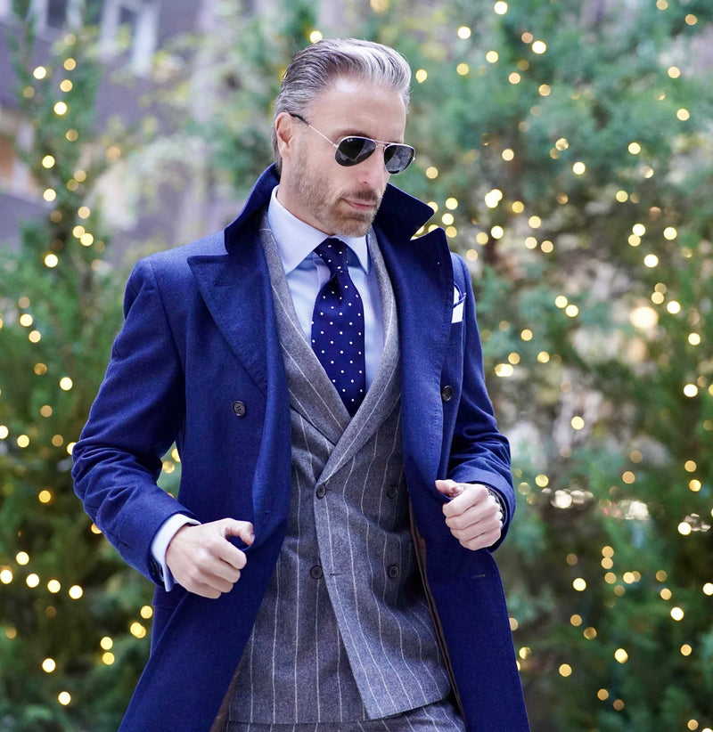 Sapphire blue Overcoat – Christopher Korey Collective