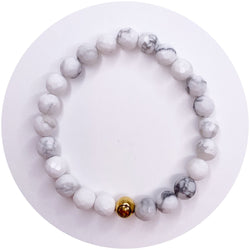 Mens White Howlite with Gold Accent – Christopher Korey Collective