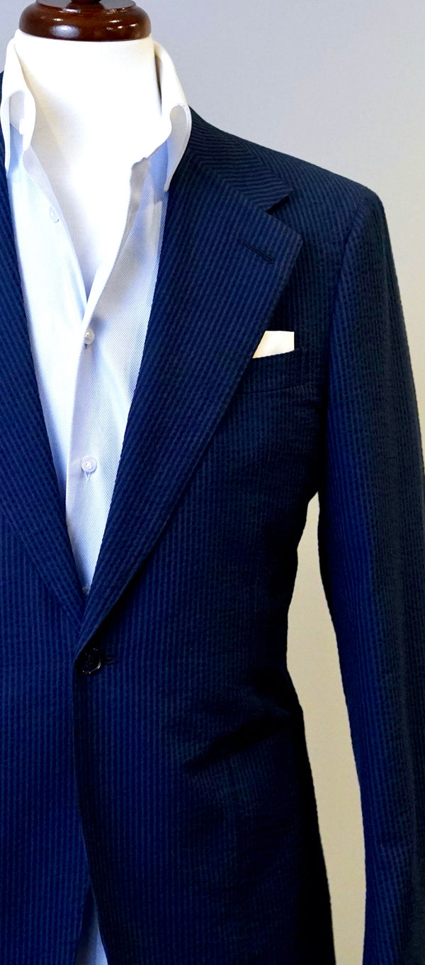 Navy Blue Pinstripe Suit – Christopher Korey Collective