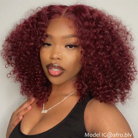 burgundy curly hair wigs