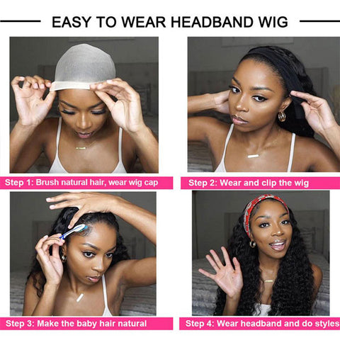 beginner friendly headband wigs for black women