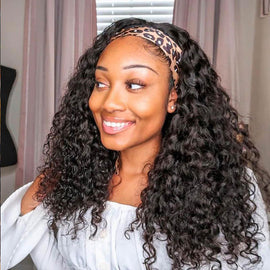 Best Headband Wigs For Women Cheap Human Hair Wigs Curly Hair Burgundy  Color Wig – reshine hair