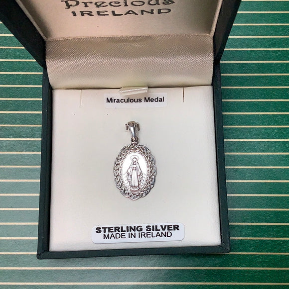 Miraculous Medal no chain sterling silver mm23