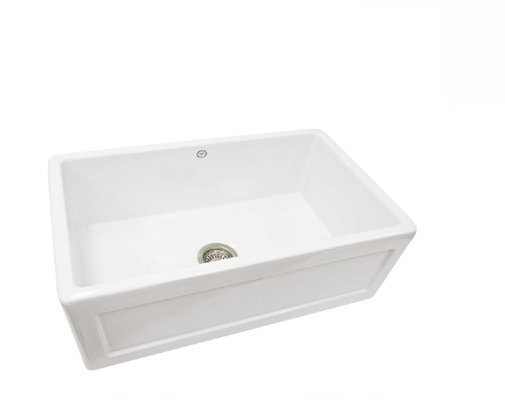 1901 Farmhouse Sink 755mm Fireclay White AB5500-SSW – Brands Direct ...