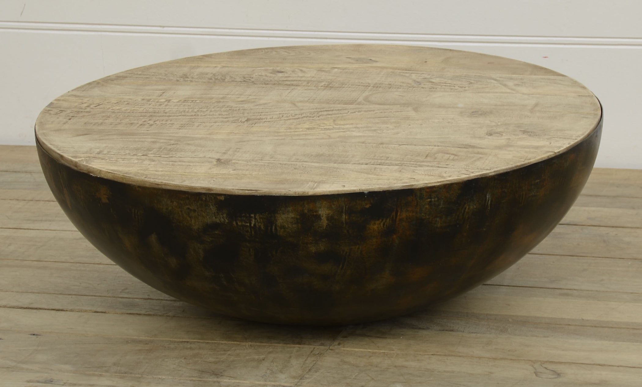 LARGE DRUM COFFEE TABLE (COCONUT COFFEE TABLE) Sapphire