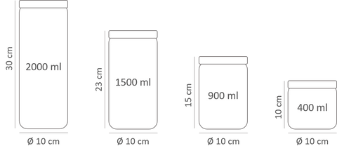 Vorratsdose Glas mit Holzdeckel – Aturel