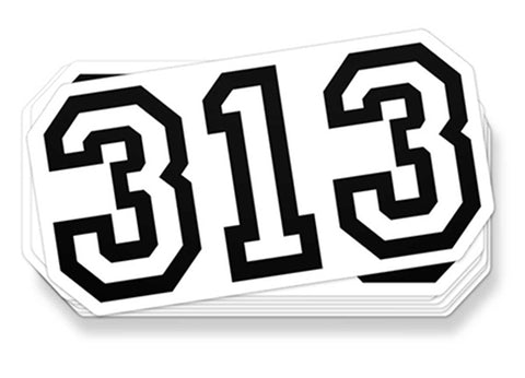 313 Sticker - 313 Decal - Pure Detroit - 313 Day