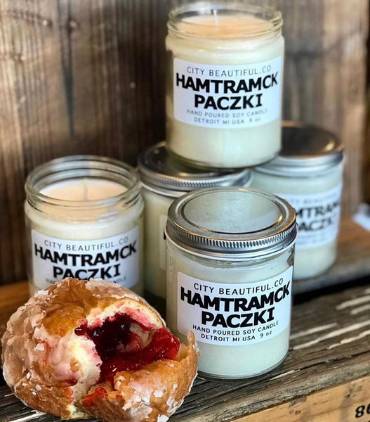 Paczki and Hamtramck Paczki Candle from Pure Detroit