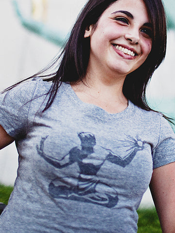 Spirit of Detroit Women's T-shirt by Pure Detroit - Athletic Gray