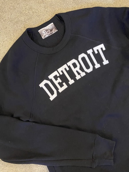 Detroit Script Rosie Heather Red Raglan Hoodie