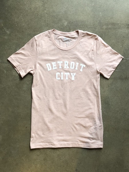 Download Detroit City Classic Tee White Heather Prism Peach Unisex Pure Detroit