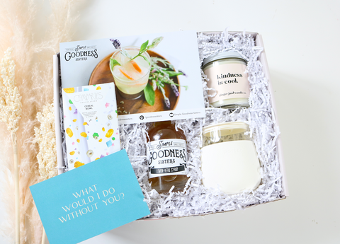 Kindness is cool gift box, simple goodness sister syrup, employee gift, thank you gift box, staff gift box.