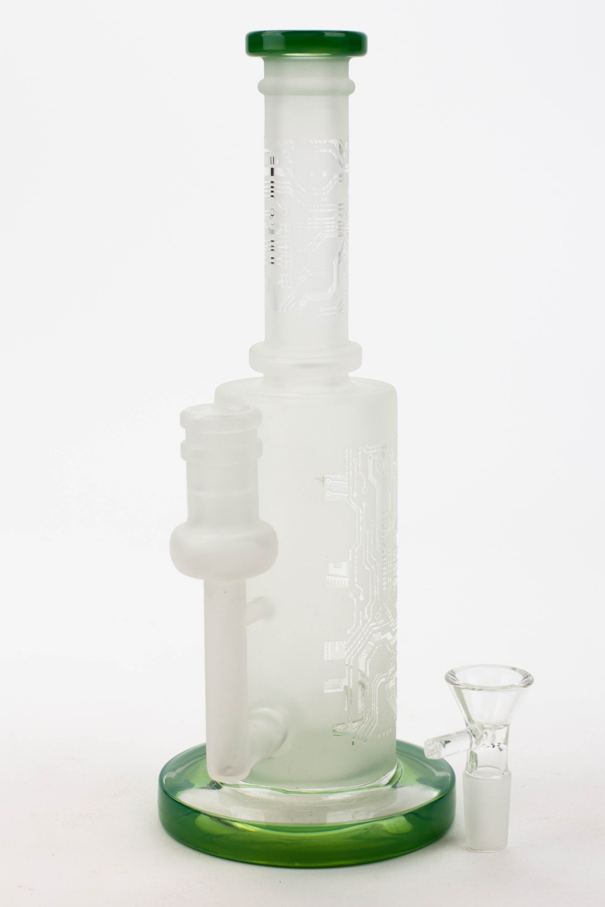 9.5" Sandblasting glass water bong with tire diffuser [Q14]_9