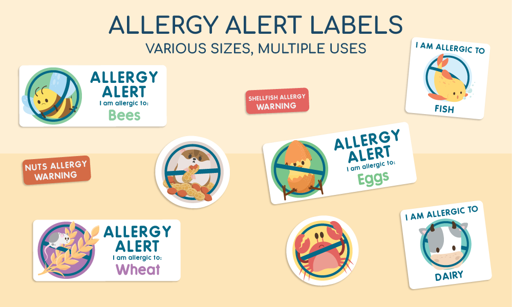 allergy labels labels4school UK