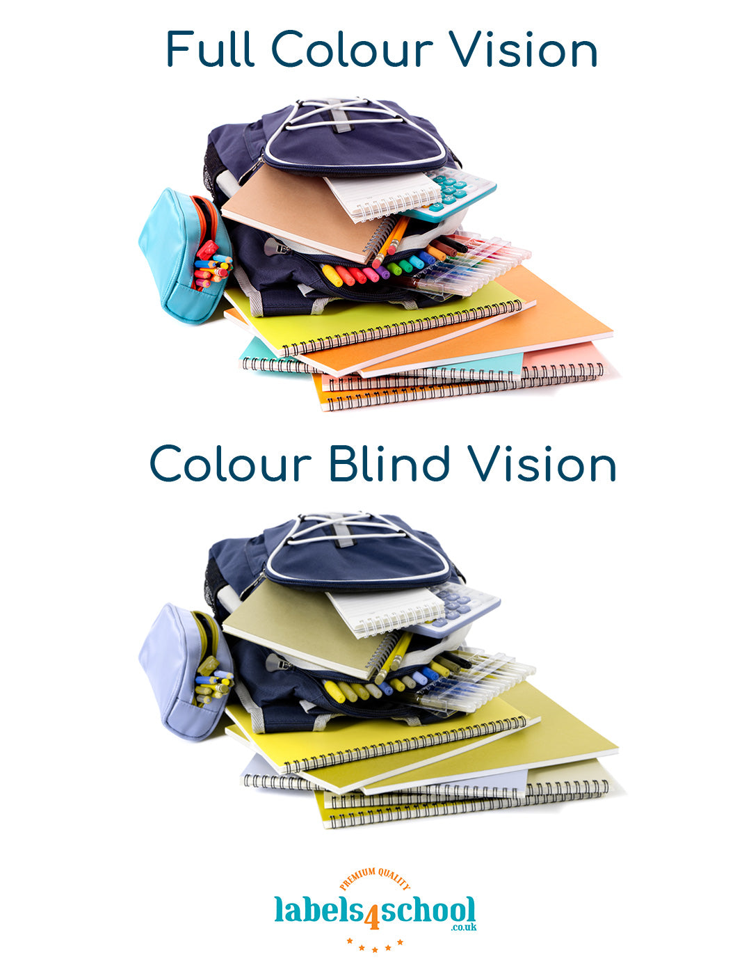 Colour blind assistance sticker | Labels4school UK