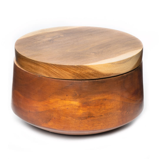 Teak Wood Spice Containers - Durable, Artisan-Made