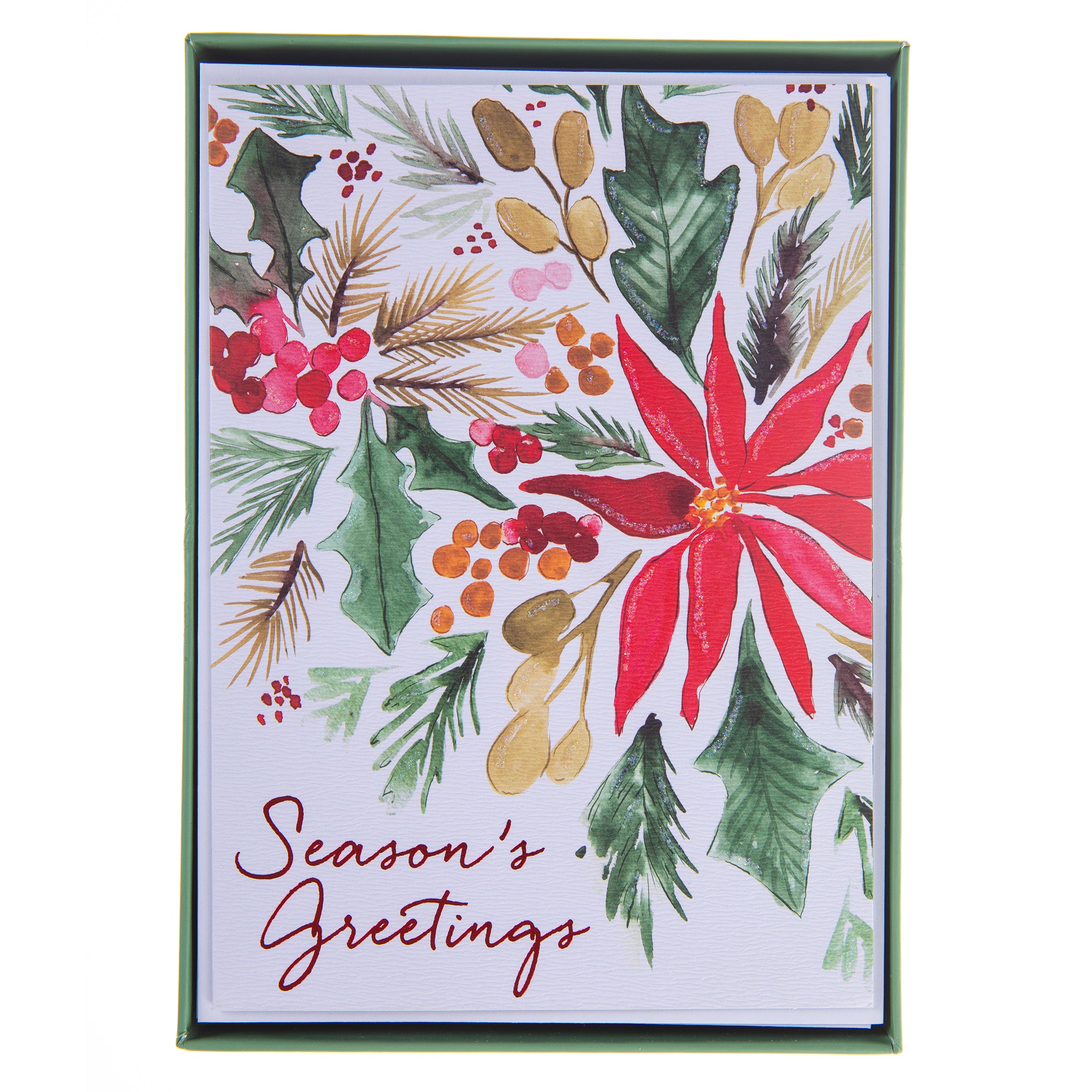 Poinsettia Holiday Large Boxed Cards – Graphique de France