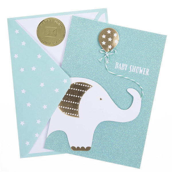 Elephant Shower Baby Shower Handmade Card Graphique De France