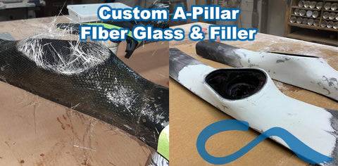 A-pillar-construction-fiber-glass-filler-custom-audio-erie-pa