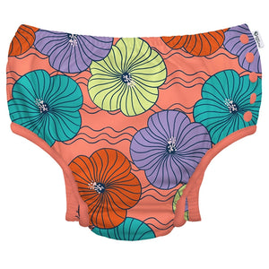 Green Sprouts - Eco Snap Swim Diaper with Gussets-Hibiscus - Atterdag Kids