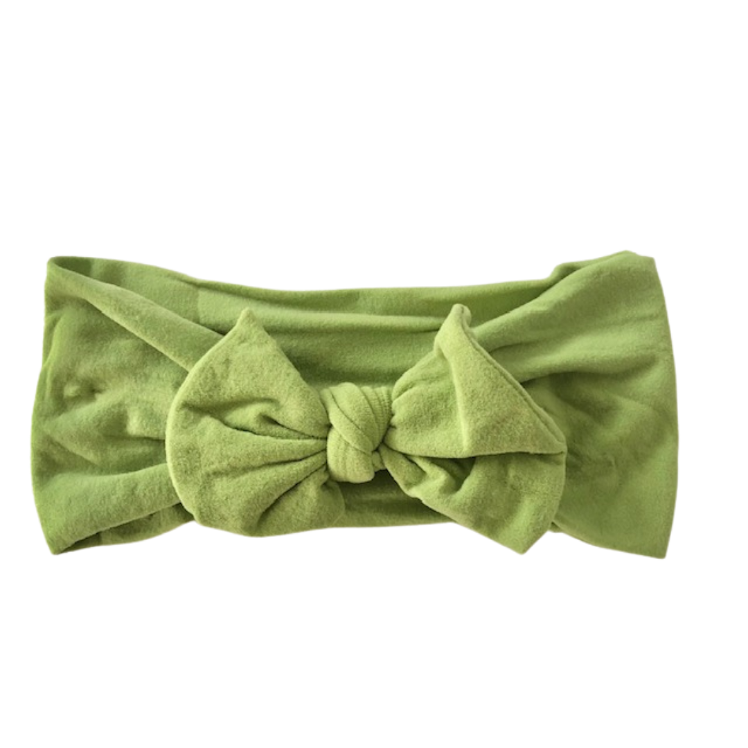 Sheen Green Baby Bow Headband
