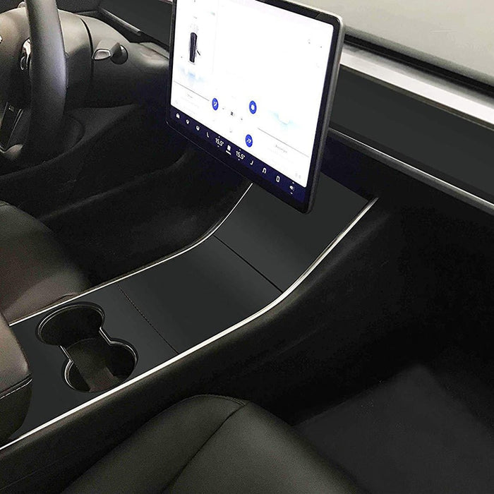 Tesla Model 3 Interior Dashboard Wood Wrap Stickers Carbon Fiber Vinyl