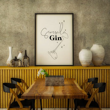 Simsala Gin Poster Gin Bild