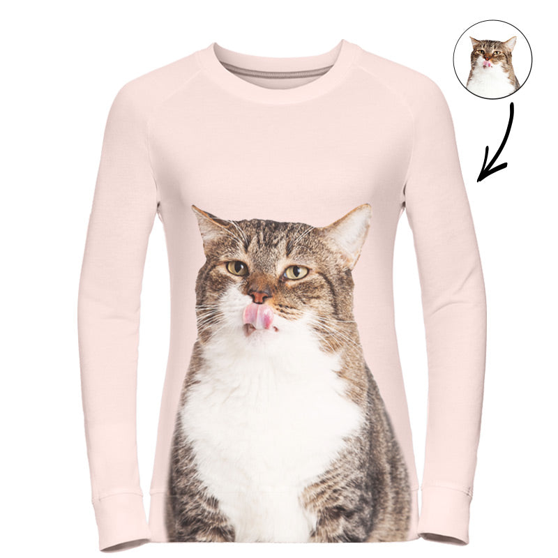 cat face sweatshirt