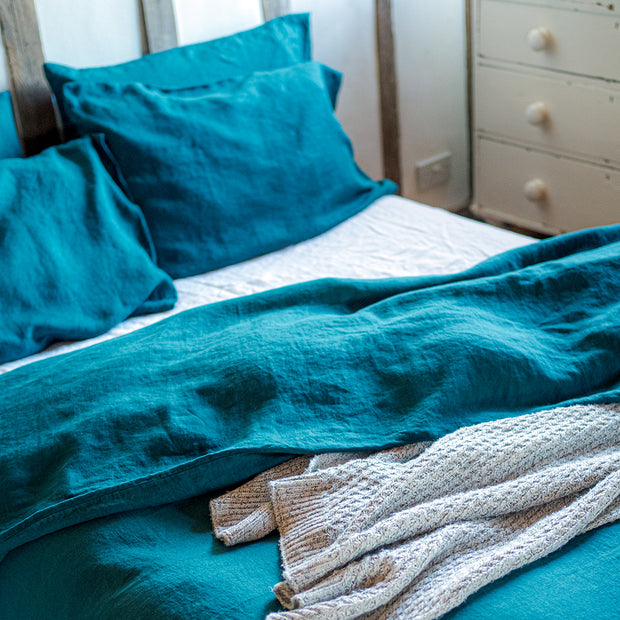 teal bedding