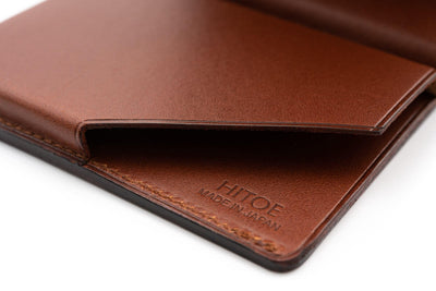 Small thin wallet Hitoe Fold edge finish