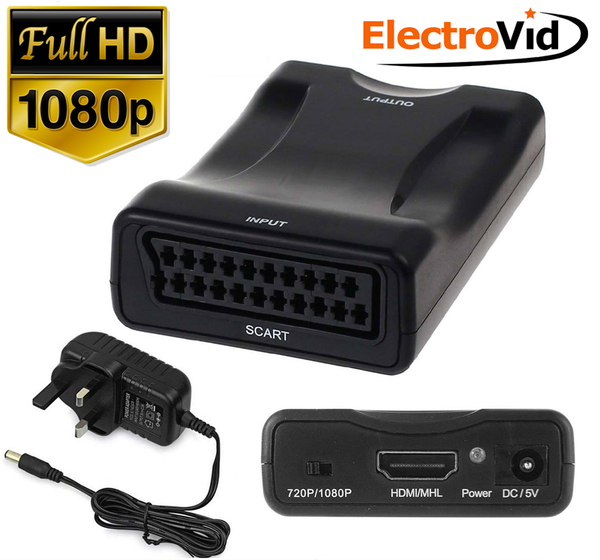 Scart to HDMI Converter - 1080P HD Ready converter - The Easy Way -  Electrovid - Electrovid