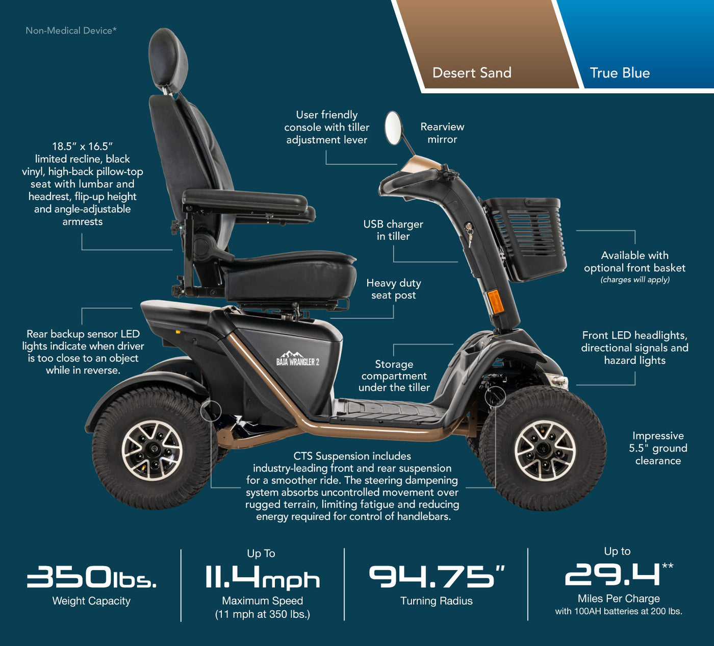 Pride Baja Wrangler 2 All Terrain Scooter – Go Mobility