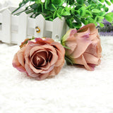 5PCS/Lot 7CM DIY Silk Artificial Flowers Rose Heads For Home Garden Wedding Party Favors Decoration Scrapbooking Wreath Supplies