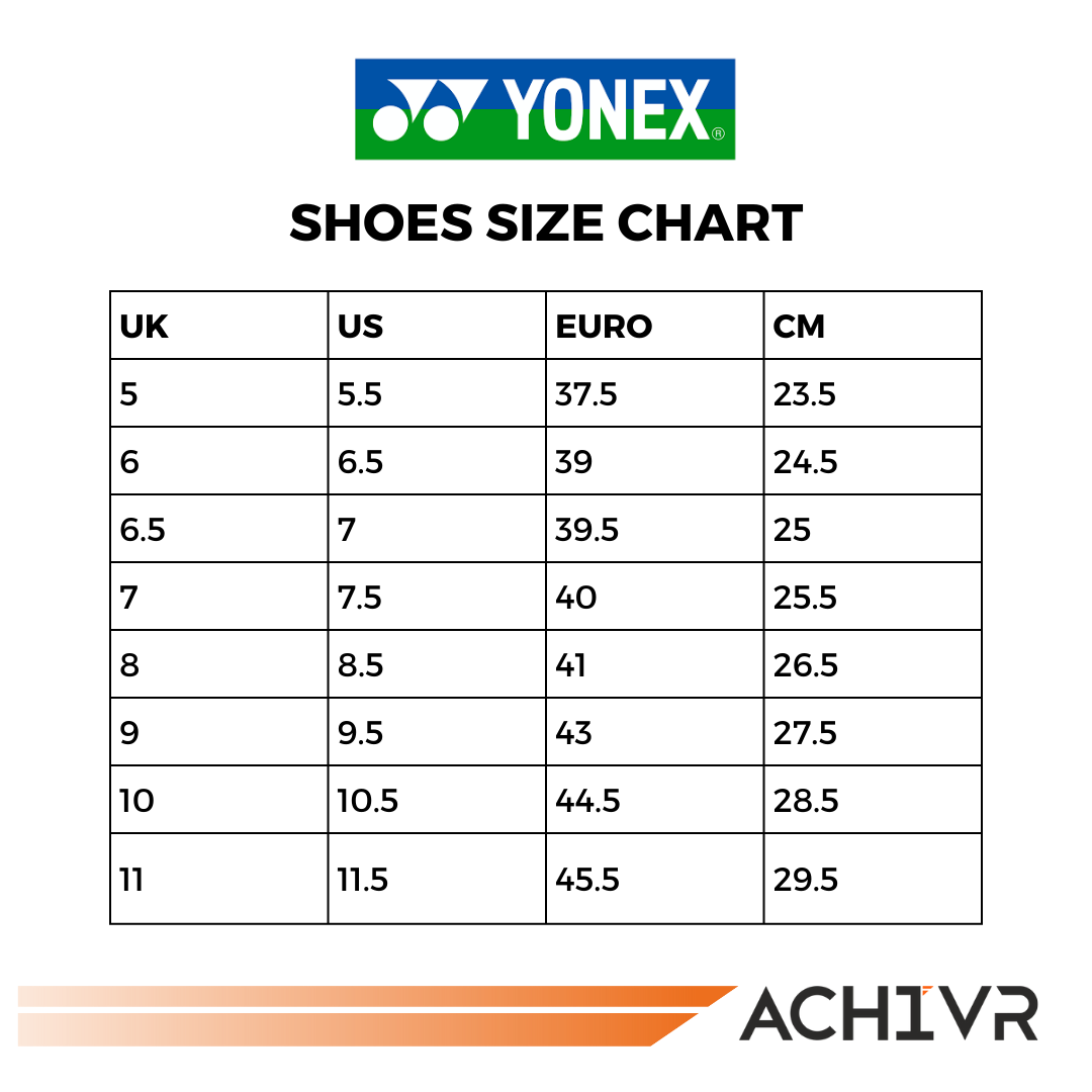 Yonex Shoes Size Chart