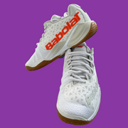 Babolat Men's Shadow Tour Badminton Shoes- White/Light Grey