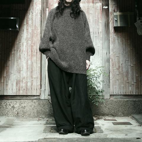 JAN-JAN VAN ESSCHE 19AW TROUSERS#54 PLETED TROUSERS ウール BLACK