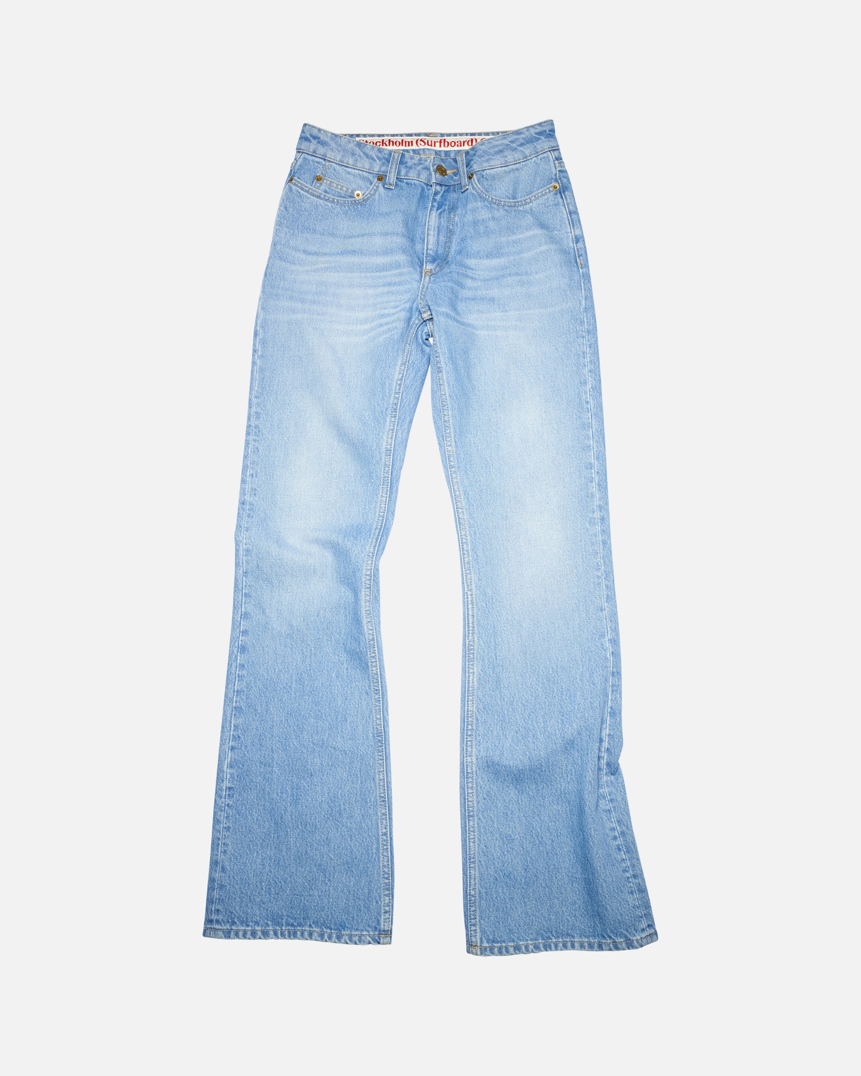 Stockholm Surfboard Club – Wide Bootcut Trousers Sand