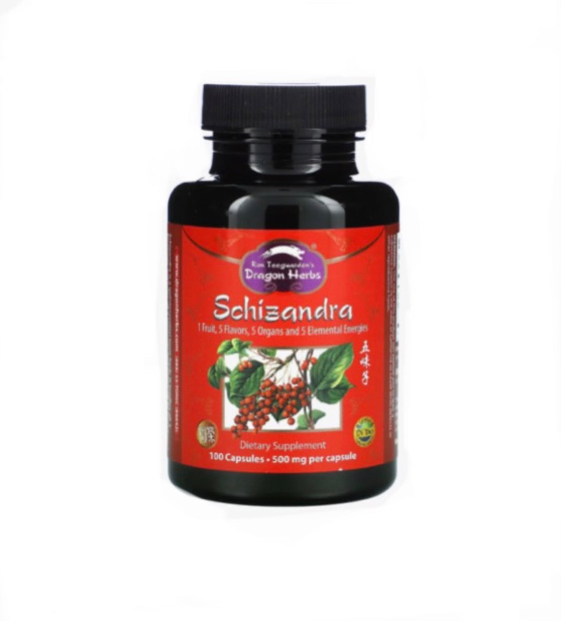 Schizandra Capsules 100 caps - Dragon Herbs
