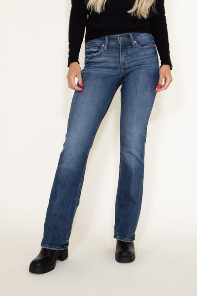 Silver Jeans 31” Suki Mid Rise Slim Bootcut Jeans For Women