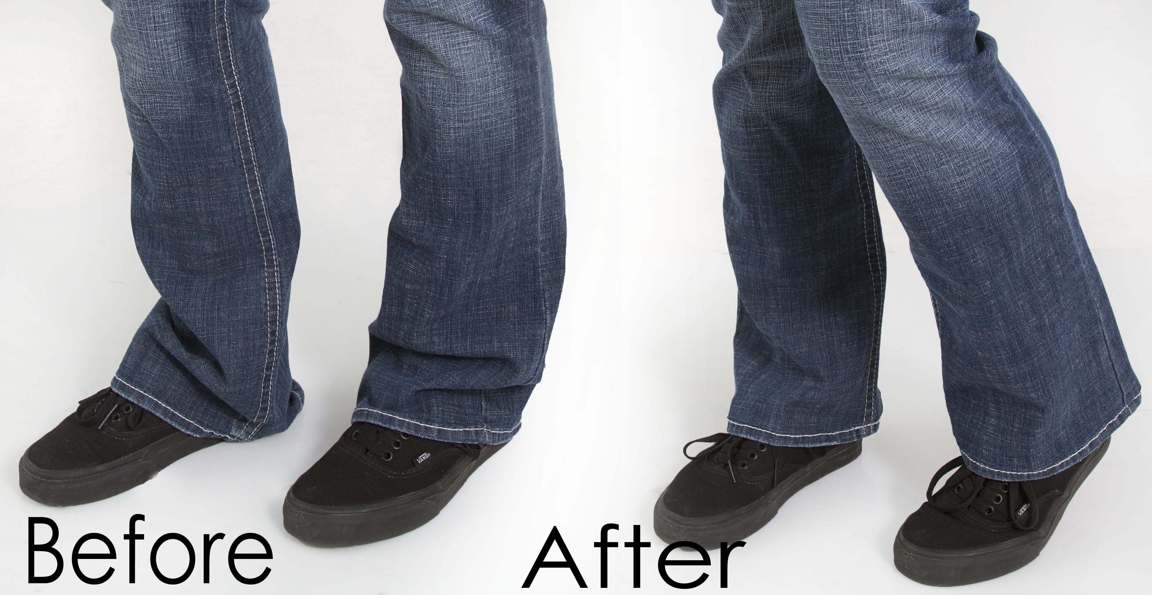 hem jeans with original seam