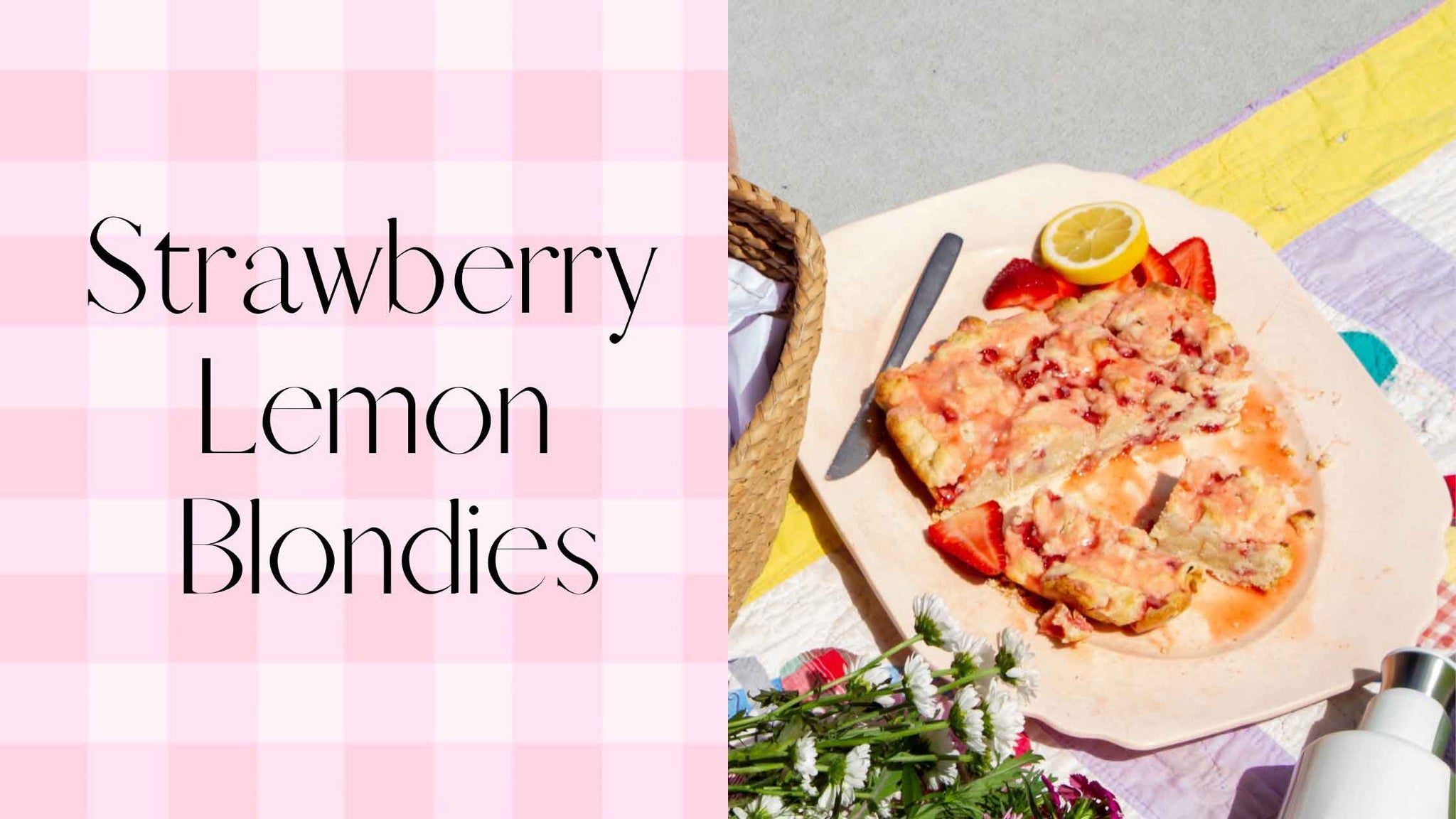 Strawberry Lemon Blondies