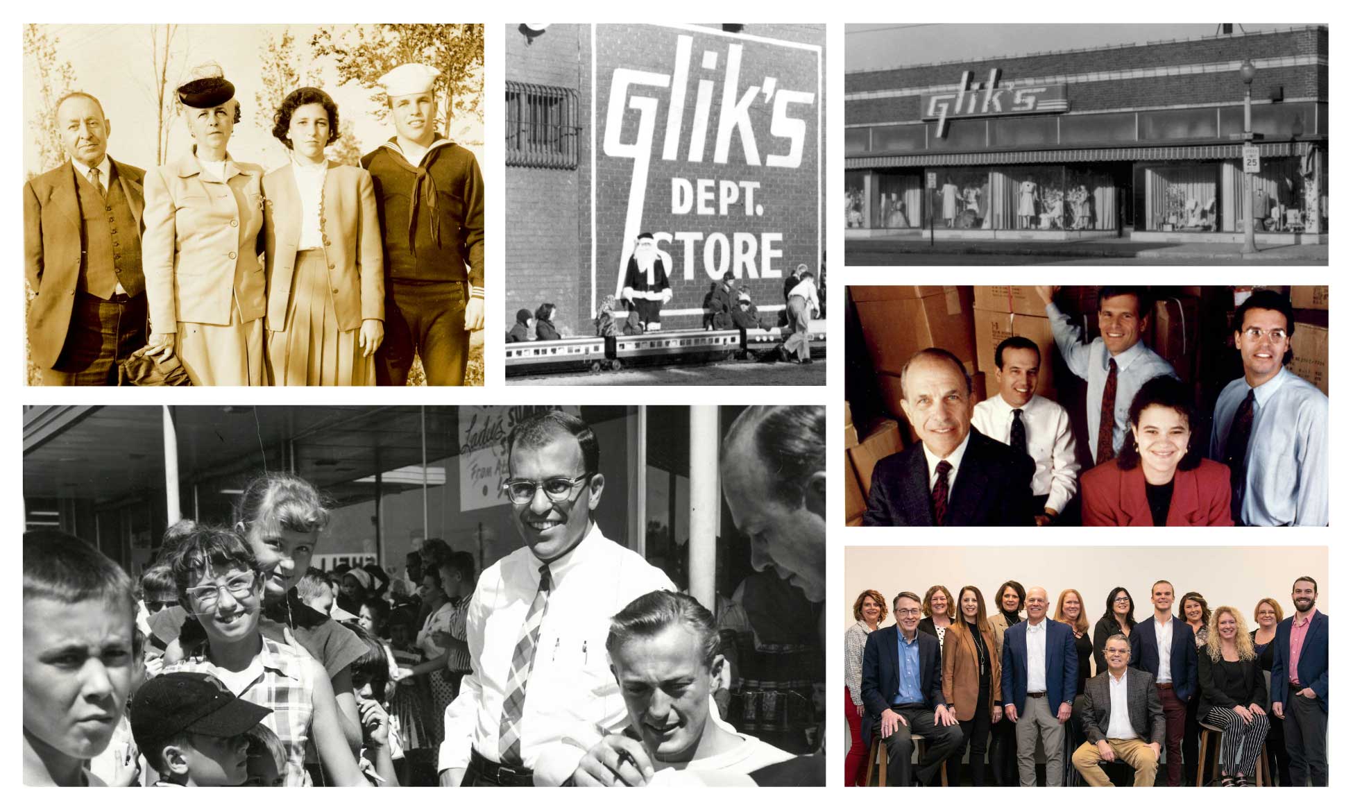 Historic Photos of the Glik family and Gliks stores