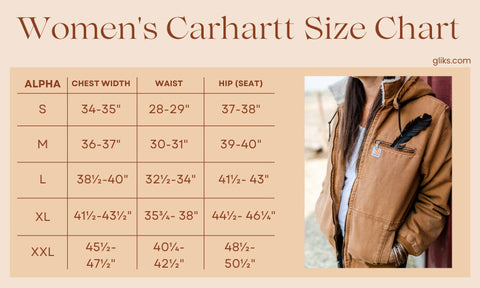 Women's Carhartt Size Chart