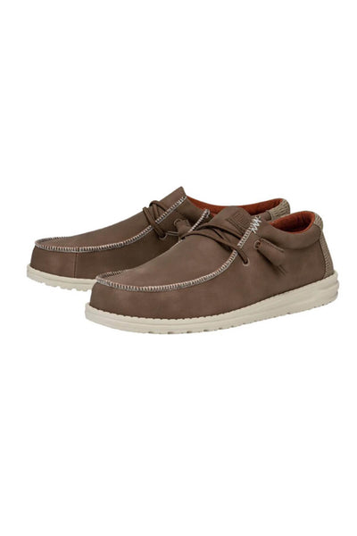 HEYDUDE Men's Wally Ascend Woven Shoes in Walnut