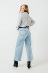 Hidden Nori High Rise Wide Leg Cropped Jeans For Women