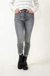 High Rise Clean Hem Skinny Jeans For Women In Grey