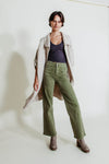 Mica High Rise Wide Leg Jeans For Women In Olive