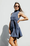 Tiered Summer Cotton Dress With Ruffles